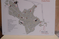 Spain, Belchite Musum, old town map