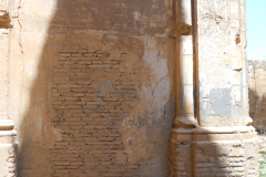 Spain, Belchite, S. Augustin 2, interior, with door where Lincolns entered