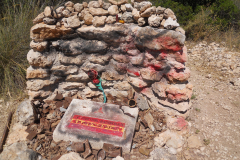 Spain, Jarama, vandalized IB cairn for  Charlie Donnelly