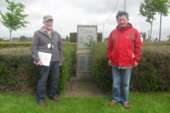 Mike and Barry McLoughlin at Ledwidge Memorial, Boezinghe